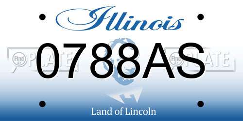 0788AS Illinois License Plate