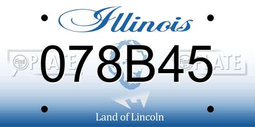 078B45 Illinois License Plate