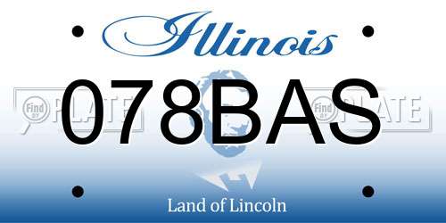 078BAS Illinois License Plate