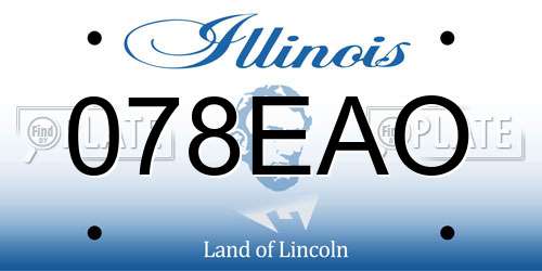 078EAO Illinois License Plate