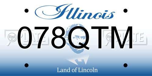 078QTM Illinois License Plate