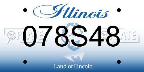 078S48 Illinois License Plate