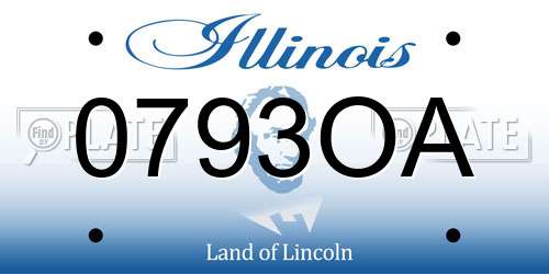 0793OA Illinois License Plate