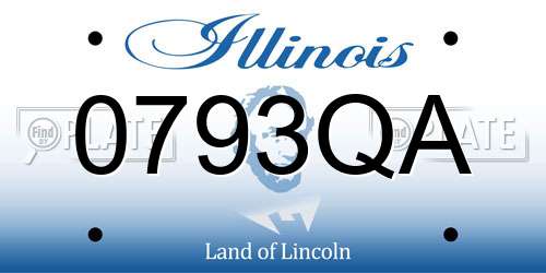 0793QA Illinois License Plate