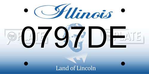 0797DE Illinois License Plate
