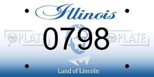 0798 Illinois License Plate