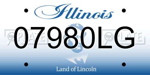 07980LG Illinois License Plate