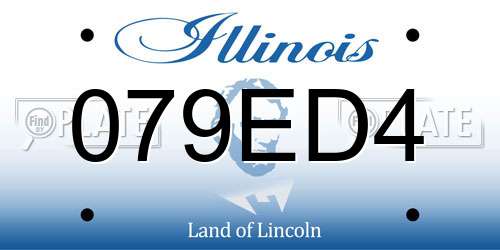 079ED4 Illinois License Plate