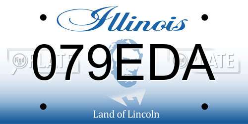 079EDA Illinois License Plate