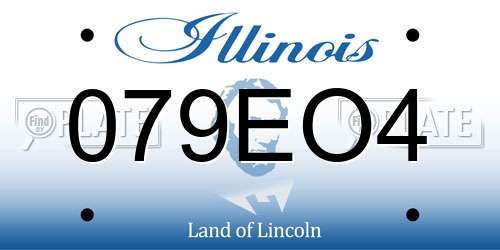 079EO4 Illinois License Plate
