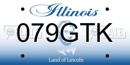 079GTK Illinois License Plate