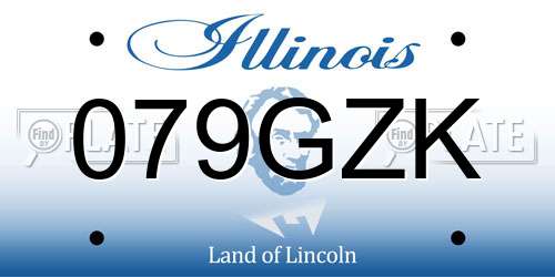 079GZK Illinois License Plate