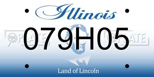 079H05 Illinois License Plate