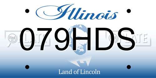 079HDS Illinois License Plate