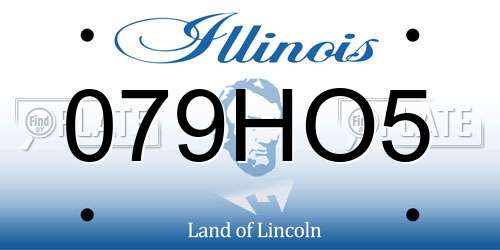 079HO5 Illinois License Plate
