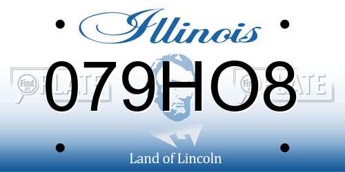 079HO8 Illinois License Plate