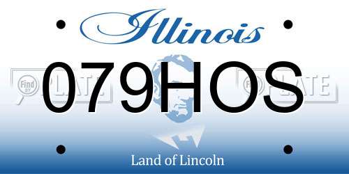 079HOS Illinois License Plate