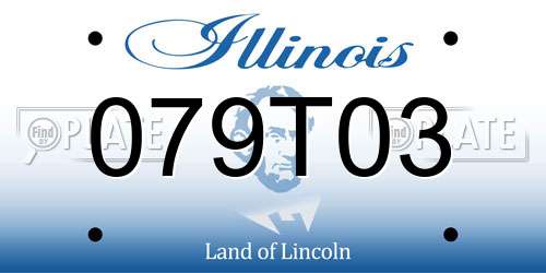 079T03 Illinois License Plate