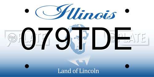 079TDE Illinois License Plate