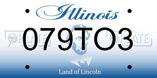 079TO3 Illinois License Plate