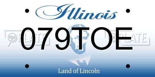 079TOE Illinois License Plate