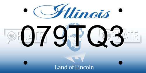 079TQ3 Illinois License Plate