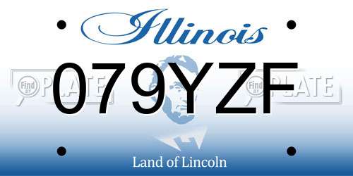 079YZF Illinois License Plate