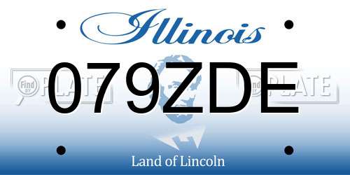 079ZDE Illinois License Plate