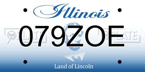079ZOE Illinois License Plate