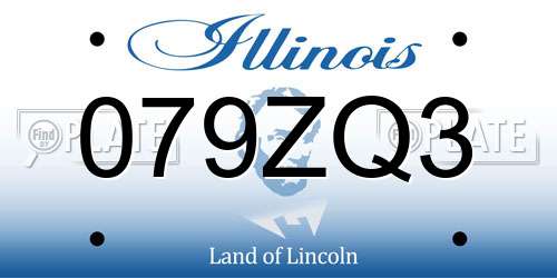 079ZQ3 Illinois License Plate