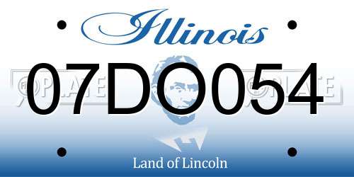 07DO054 Illinois License Plate