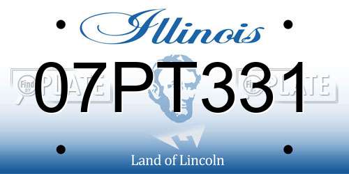 07PT331 Illinois License Plate