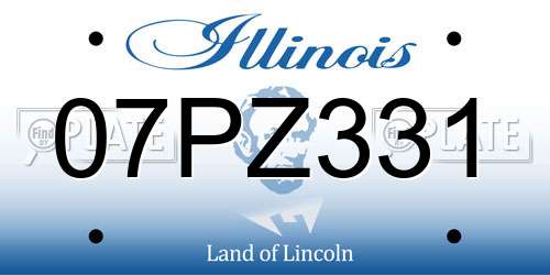 07PZ331 Illinois License Plate