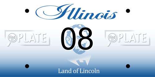 08 Illinois License Plate