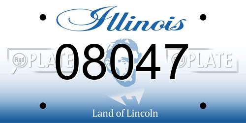 08047 Illinois License Plate