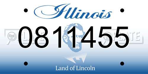 0811455 Illinois License Plate