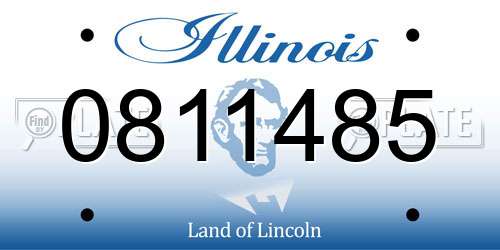 0811485 Illinois License Plate