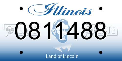 0811488 Illinois License Plate