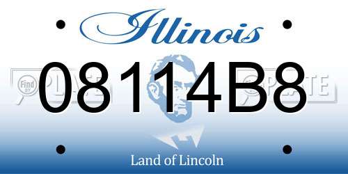 08114B8 Illinois License Plate