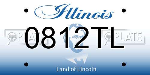 0812TL Illinois License Plate