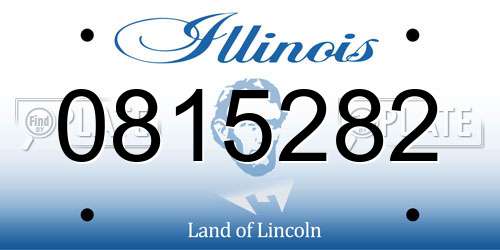 0815282 Illinois License Plate