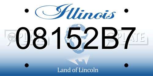 08152B7 Illinois License Plate