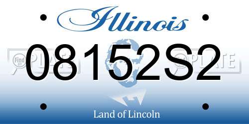 08152S2 Illinois License Plate