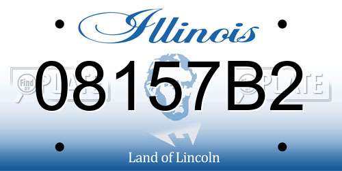 08157B2 Illinois License Plate