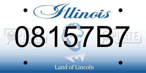 08157B7 Illinois License Plate