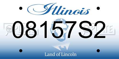 08157S2 Illinois License Plate