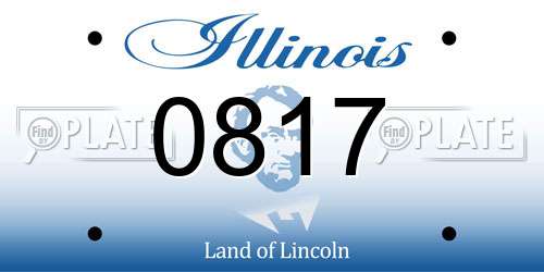 0817 Illinois License Plate
