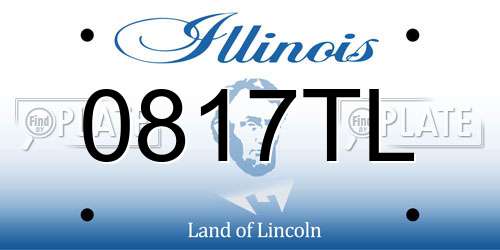 0817TL Illinois License Plate