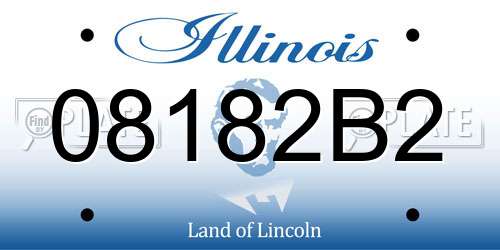 08182B2 Illinois License Plate