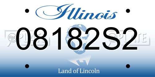 08182S2 Illinois License Plate